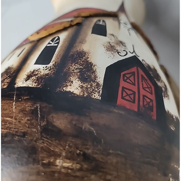 Hilda Artisan Ceramic Stoneware‎ Serveware Pitcher Religious Church Landscape - Picture 8 of 15